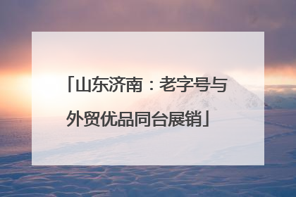 山东济南：老字号与外贸优品同台展销